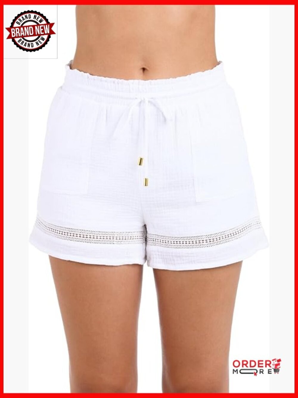 Women's Beach Short Swimsuit Cover Up with Pockets
